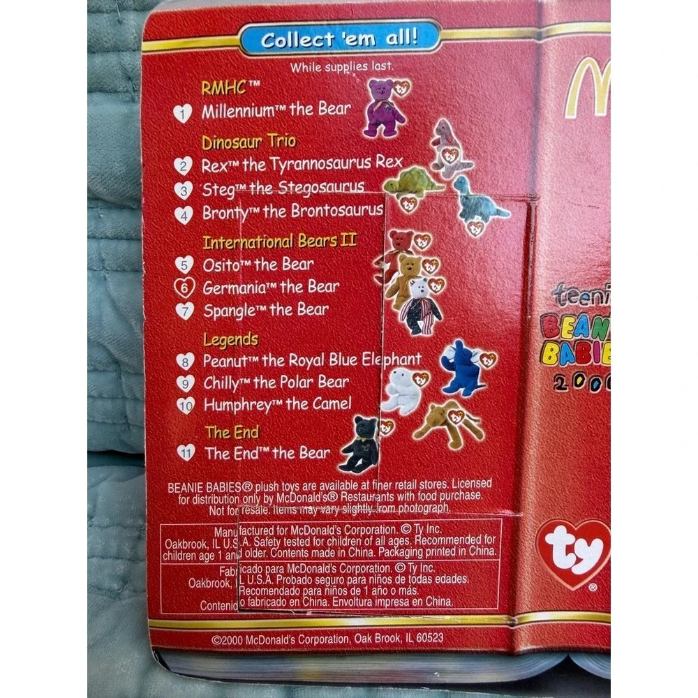 Ty Teenie Beanie Babies McDonald's Germania Britannia Bears NIB Vintage 1999 Lot